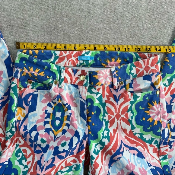 J. McLaughlin Slim Lexi Jeans. Size 0. Oahu print. Multicolor. - Picture 7 of 10